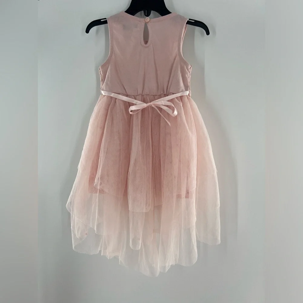 ZUNIE LACE BODICE HIGH LOW PINK DRESS SIZE 2